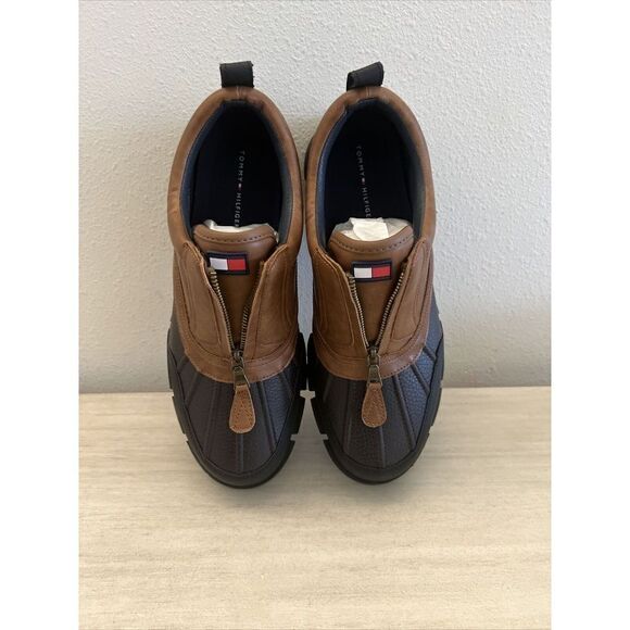 Tommy Hilfiger Men Sz 12 Ignite Shooties Natural/Black Zip Water Resistant SIB - Picture 3 of 11